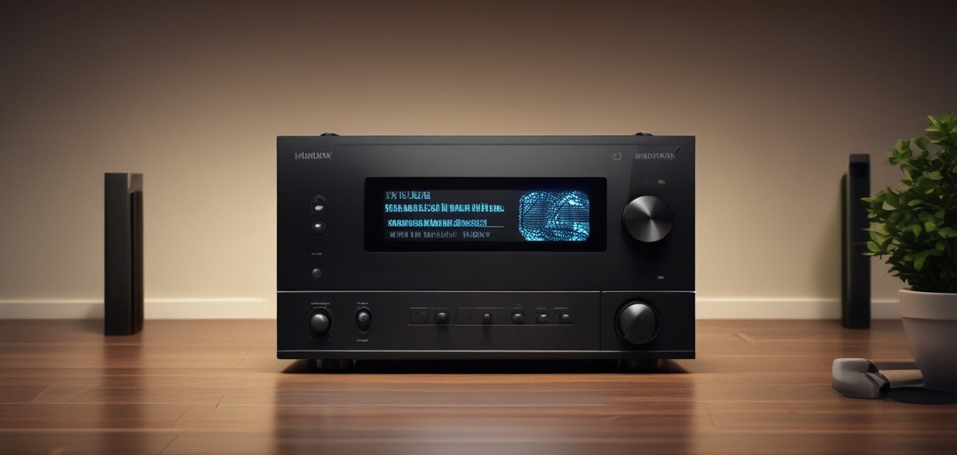 Image of a black audio visual receiver